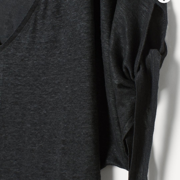 H&M Black Tie Sleeve Linen Top - Picture 3 of 6